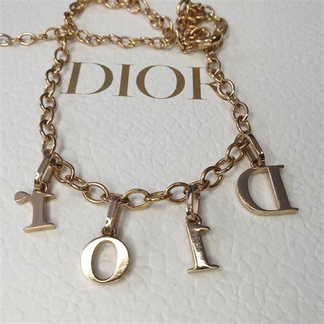 dior necklace dior|Dior letters necklace value.